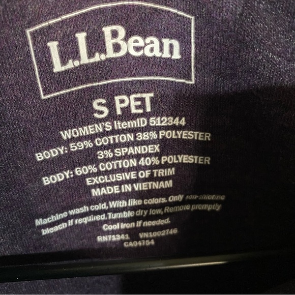 L.L Bean Women dark purple cowl neck pullover size small petite - Picture 3 of 9